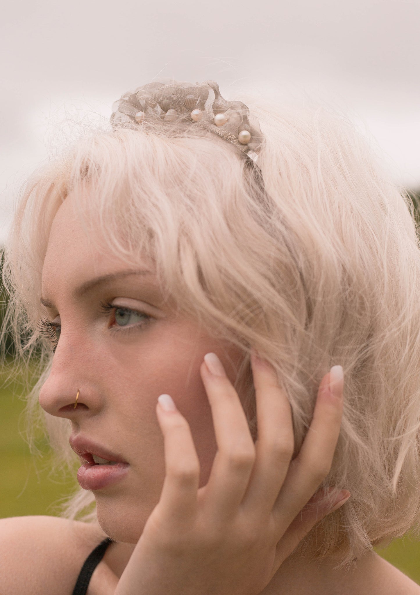 Ginevra Bellflower Floral Pearl Headband