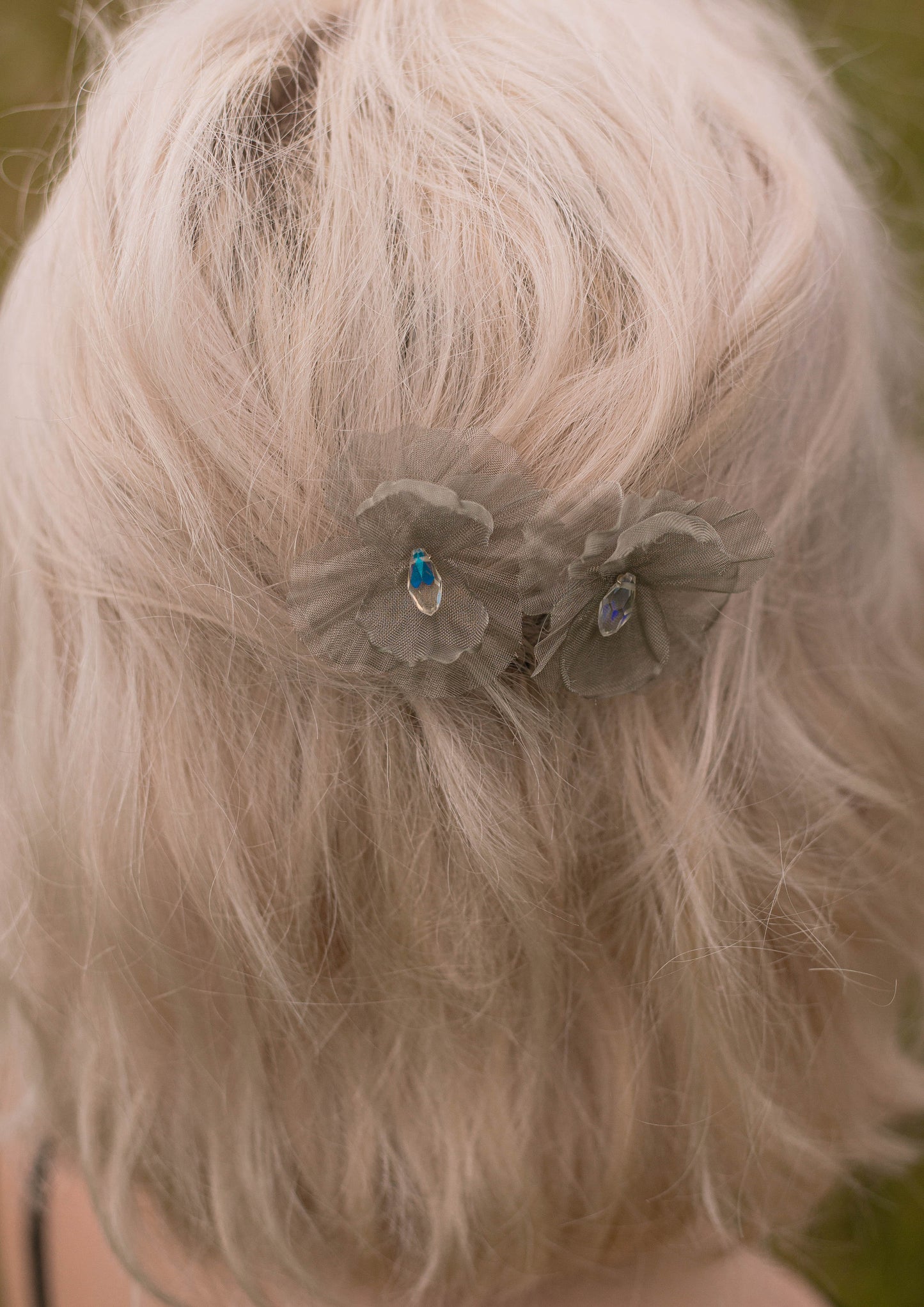 Emily Crystal Viola Hair Pins