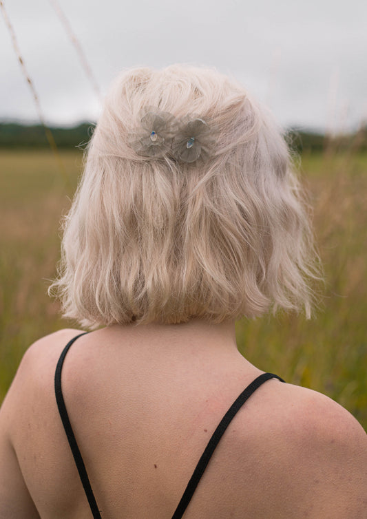 Emily Crystal Viola Hair Pins